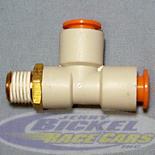 Male Run Tee 1/4NPT 1/4